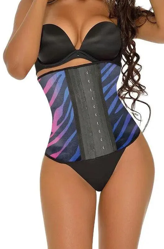 Multi Zebra Print Waist Trainer Short Torso #2026