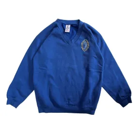 *Our Lady of the Annunciation Primary blue V-neck sweater