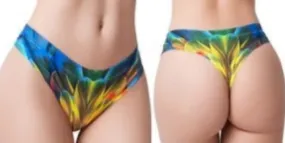 Paradise Birds Parrot Feathers Thong