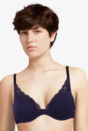 Passionata Brooklyn Plunge T-Shirt Bra, Night Blue (5701)