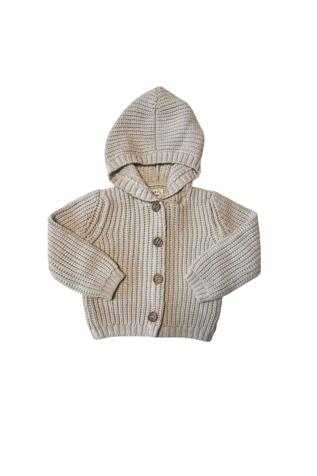 Pima Cotton Knit Waffle Hoody | Oatmeal