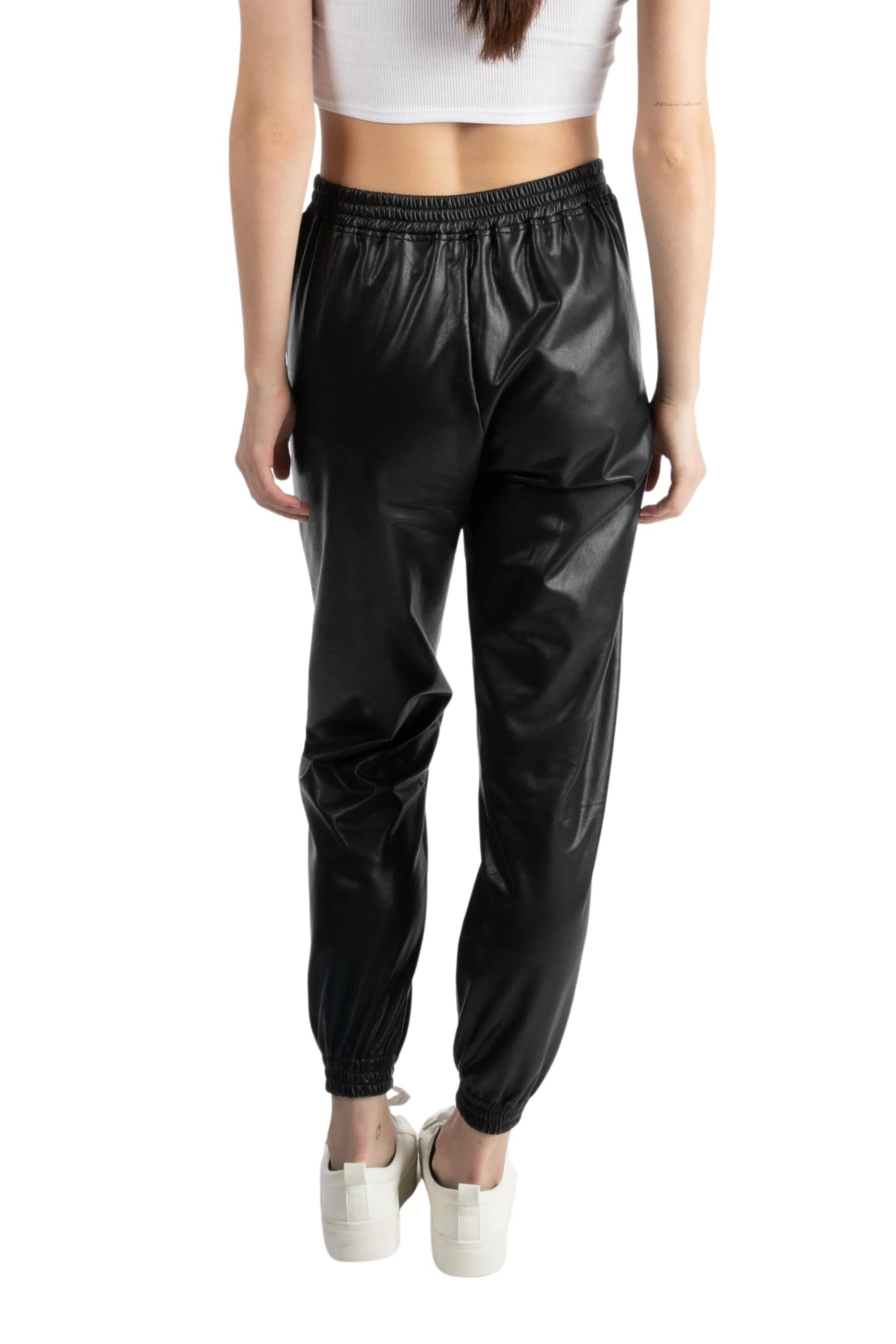 Pleather Jogger Pants