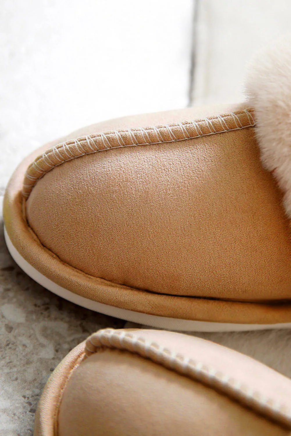 Plush Suede Winter Home Slippers