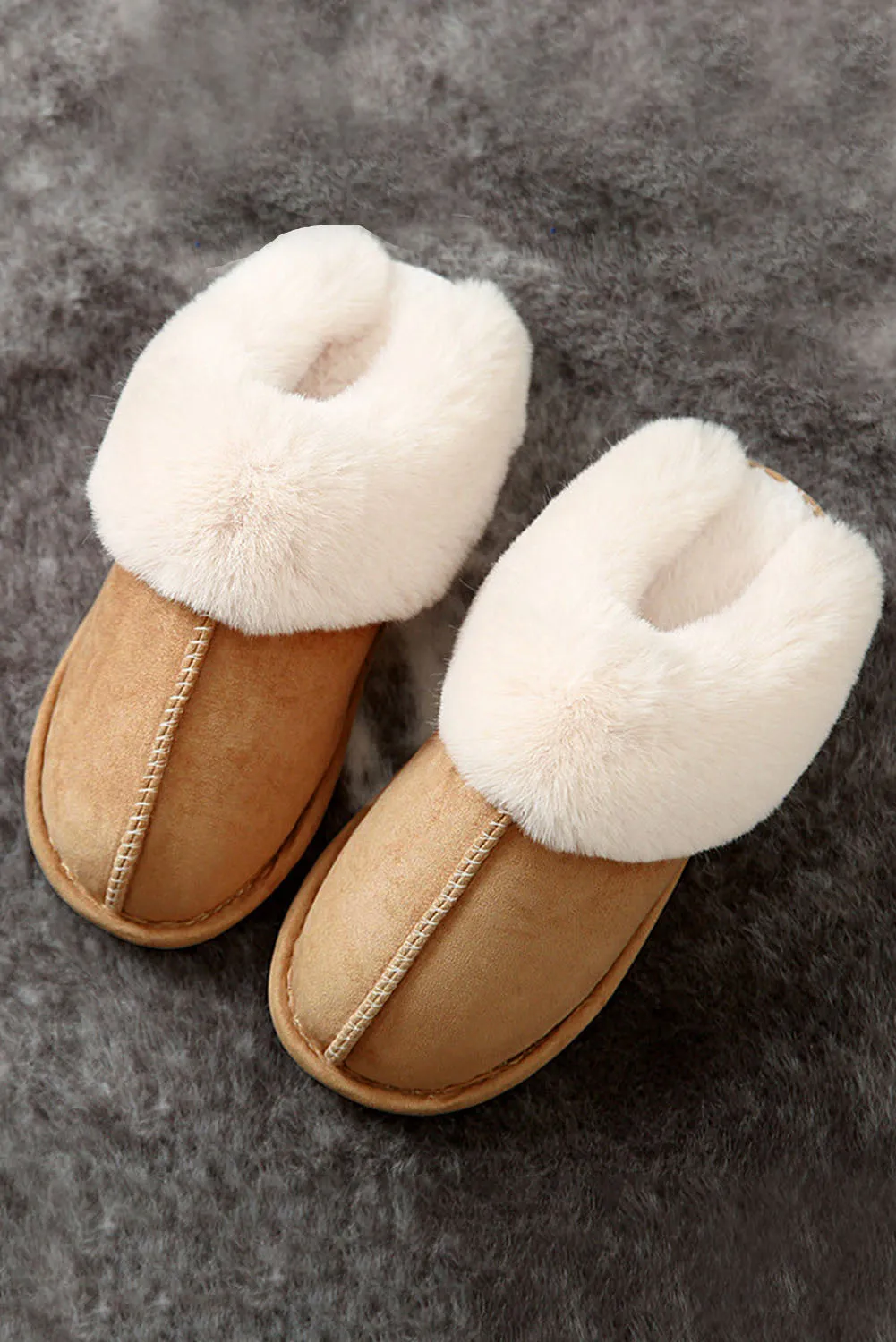 Plush Suede Winter Home Slippers