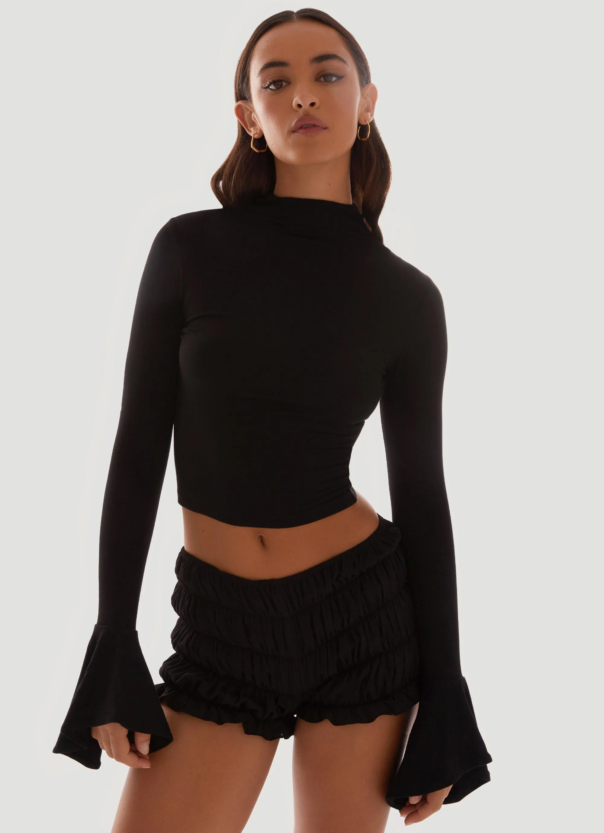 Reggie Long Sleeve Top - Black