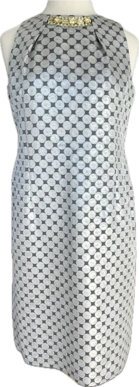 Sara Campbell Light Grey Dress with Jeweled Detail, 12