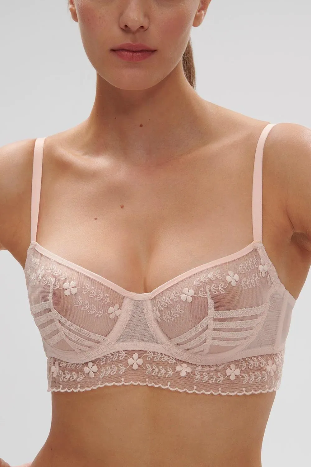 Simone Perele Marthe Half Cup Bra, Petal Powder (16Z330)