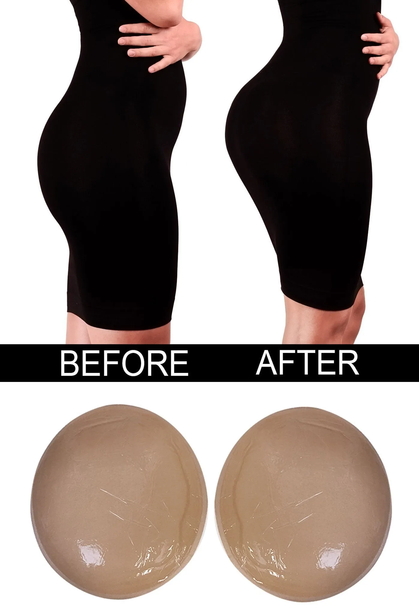 Stick On Hip Boosters   Booty Pads - 2 Pairs