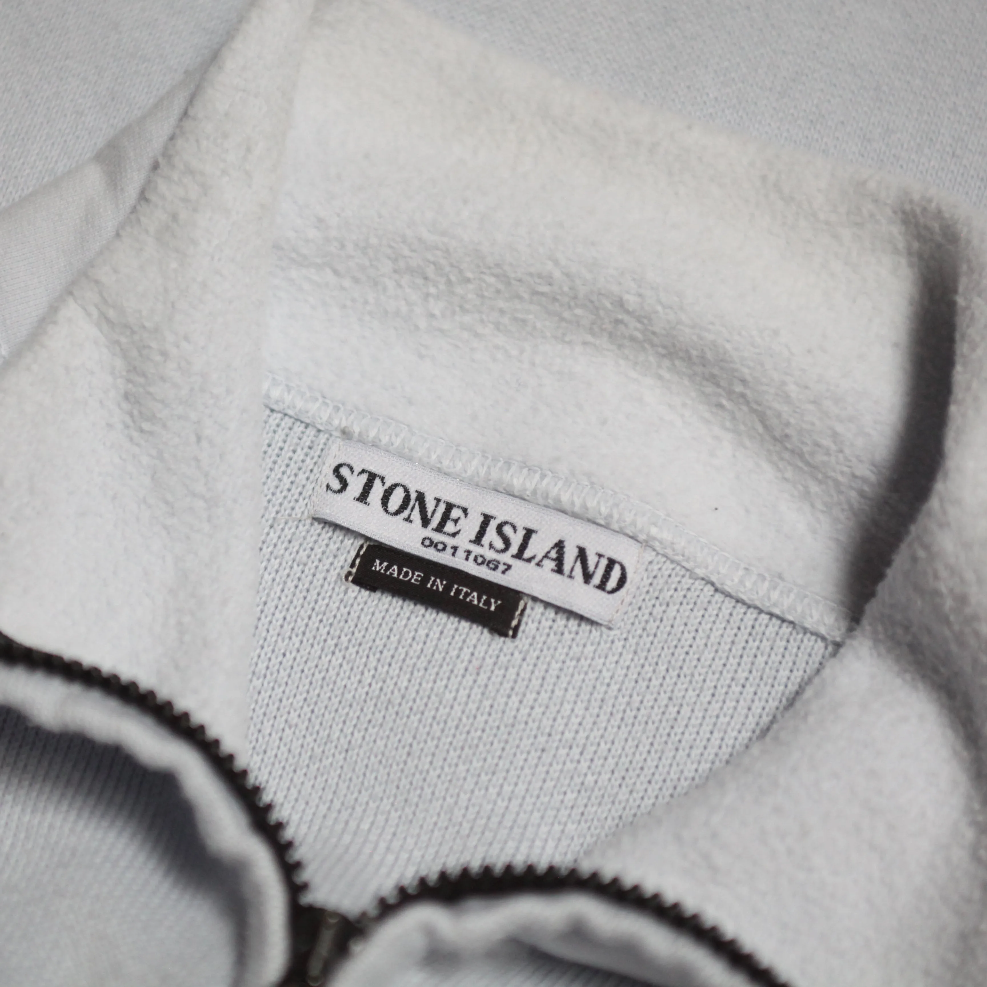 Stone Island Baby Blue Zip Up Knit AW2004