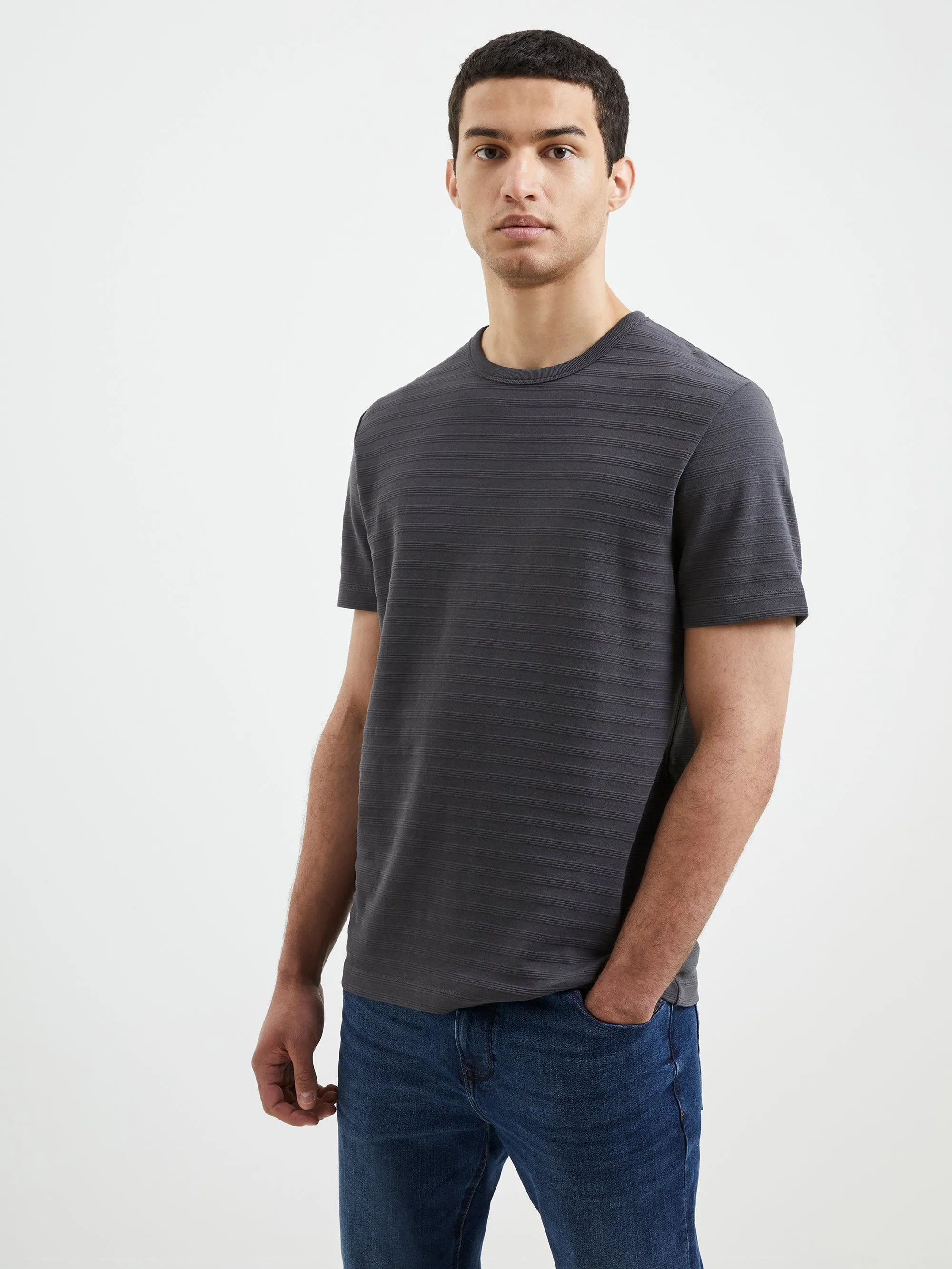 Texture Jersey Stripe T-Shirt