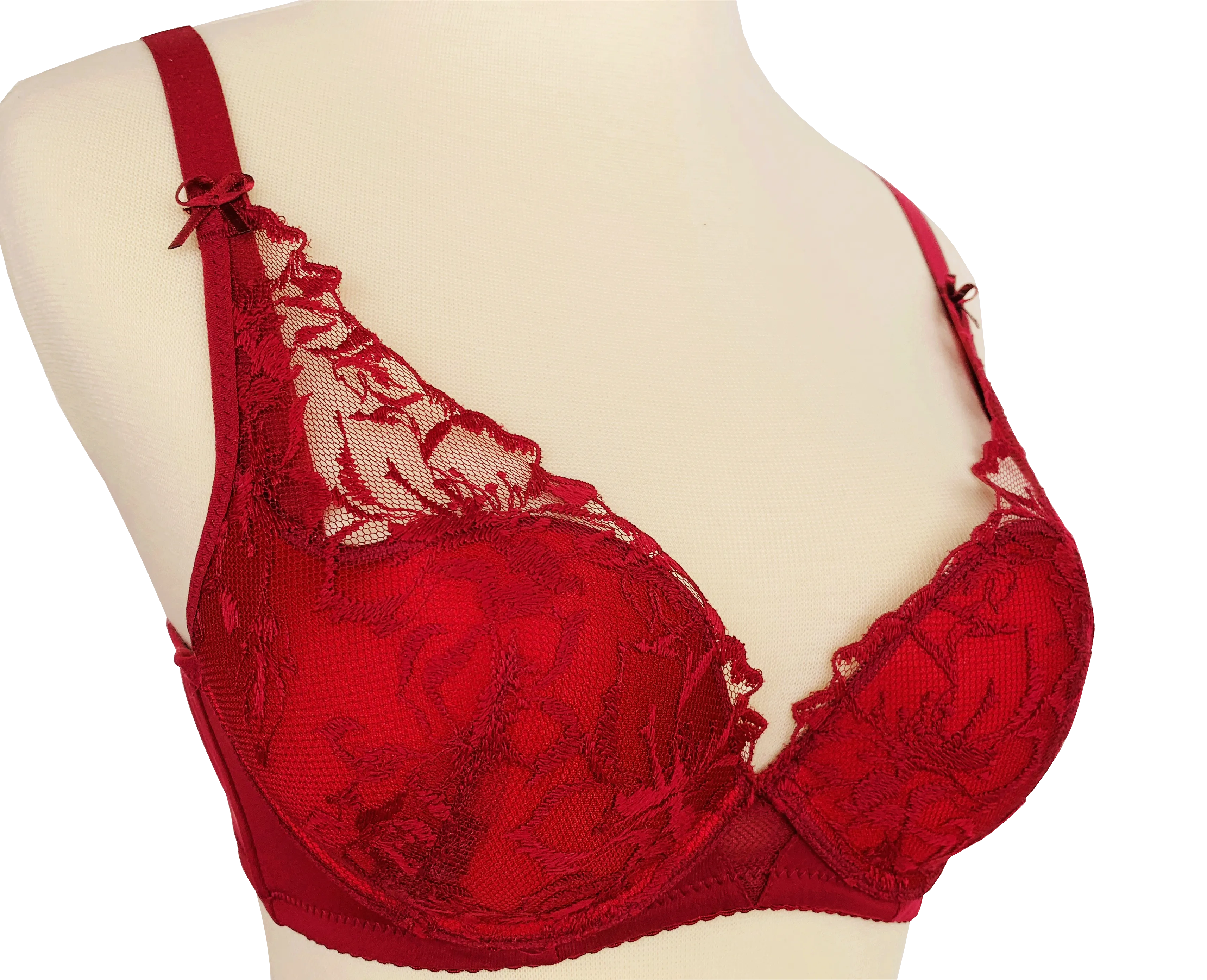 Underwire Far Infrared (FIR) Padded Lace Push Up Bra for Women B Cup #18195