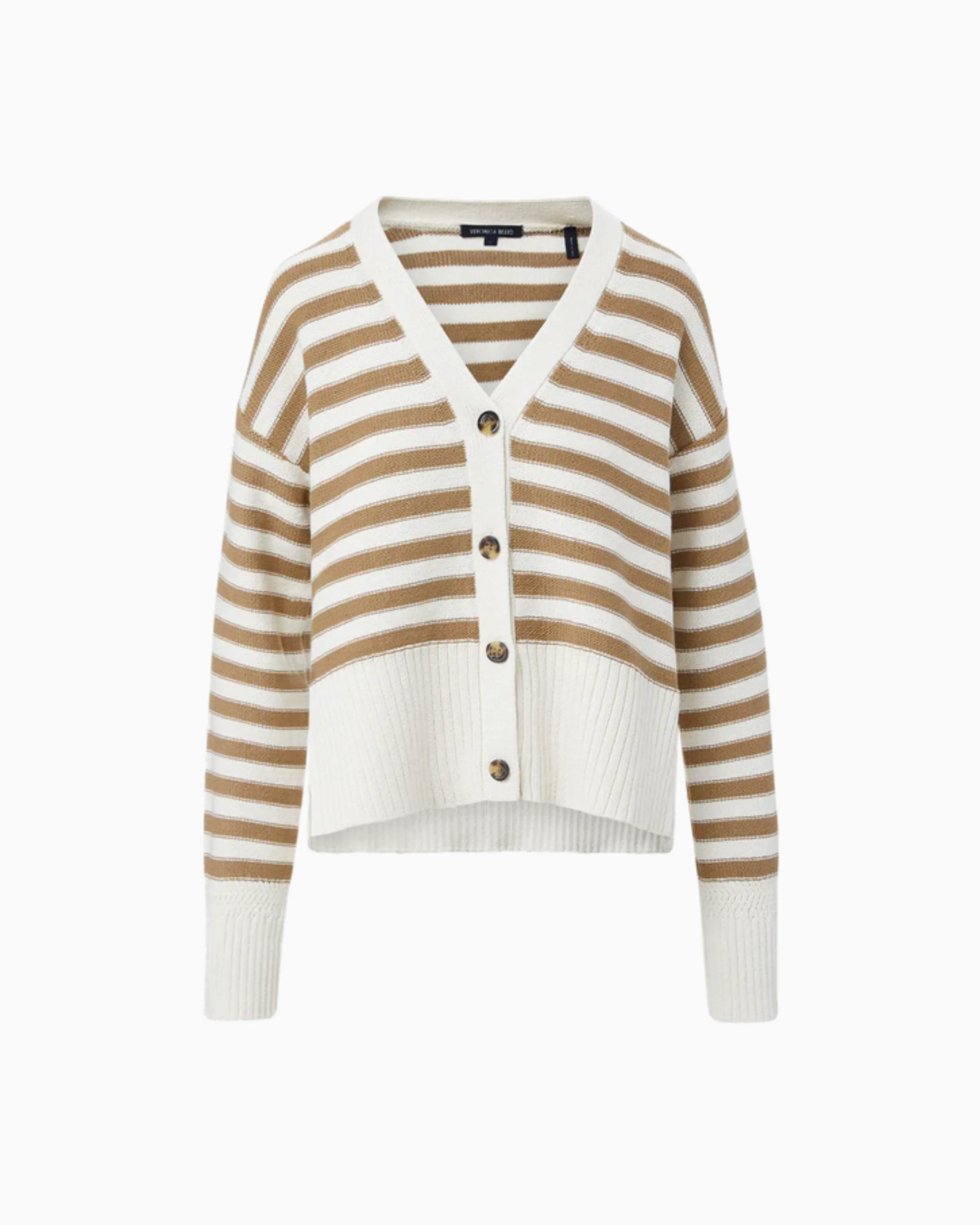 Veronica Beard Saylor Cardigan in White Khaki