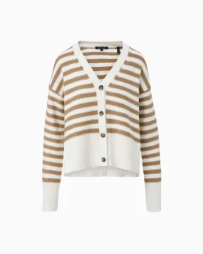 Veronica Beard Saylor Cardigan in White Khaki