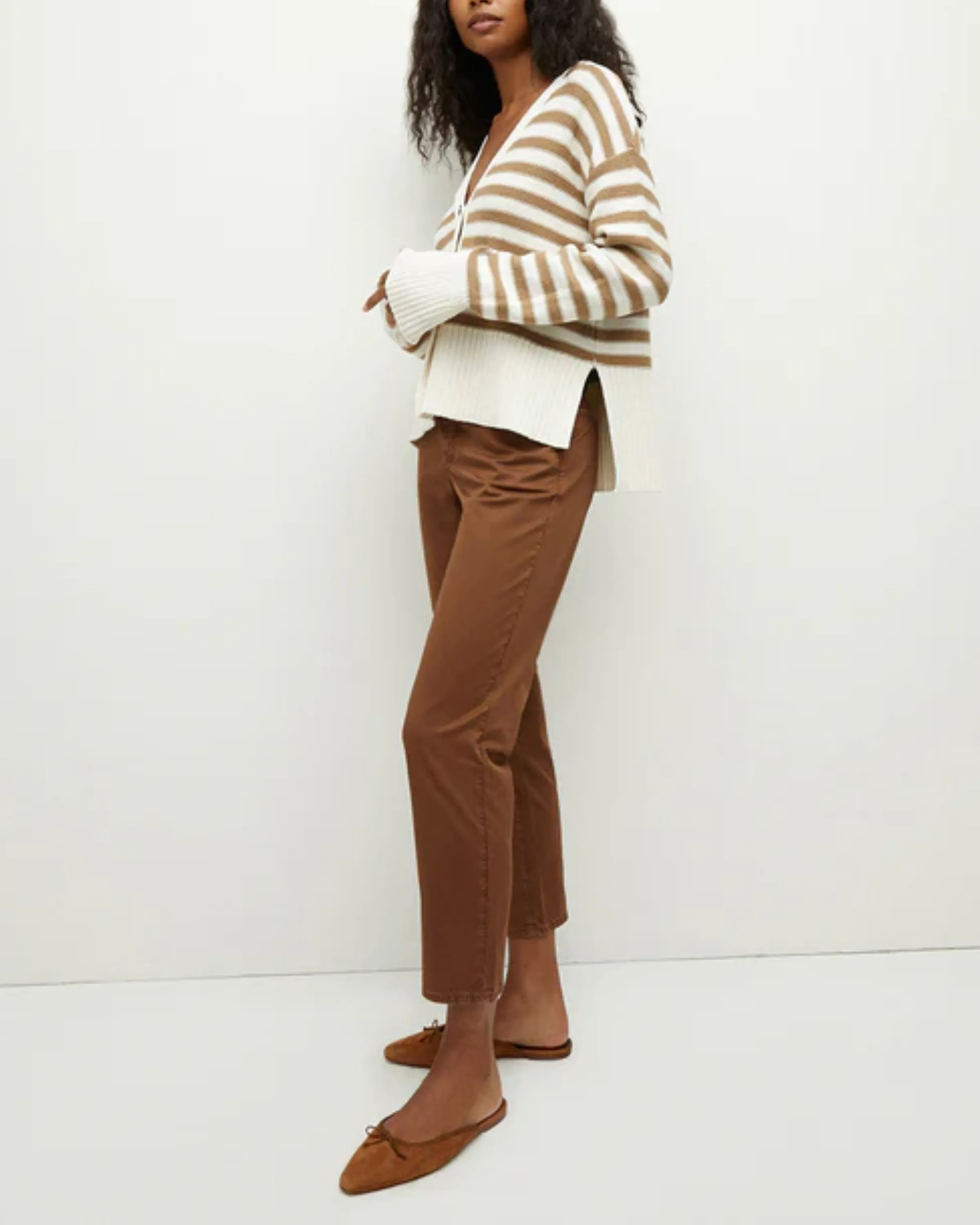 Veronica Beard Saylor Cardigan in White Khaki