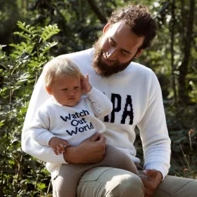 'Watch Out World' Baby Cashmere Sweater