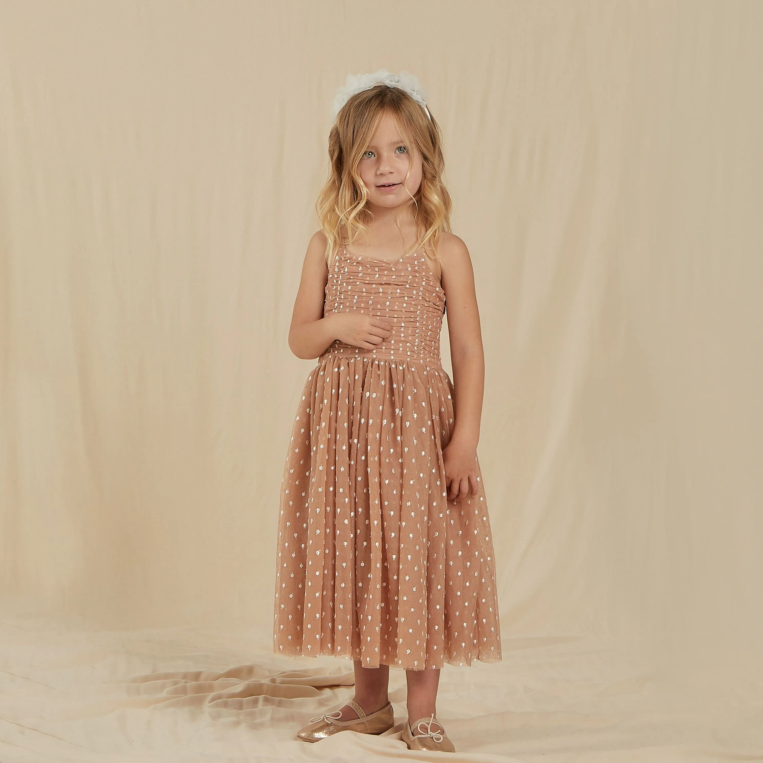 witley dress in apricot